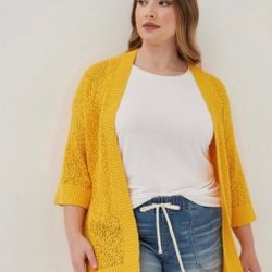 Yellow Women Carnigan Nwt