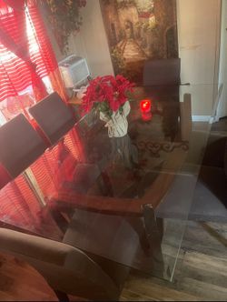 Comedor De 6 Sillas De Vidrio