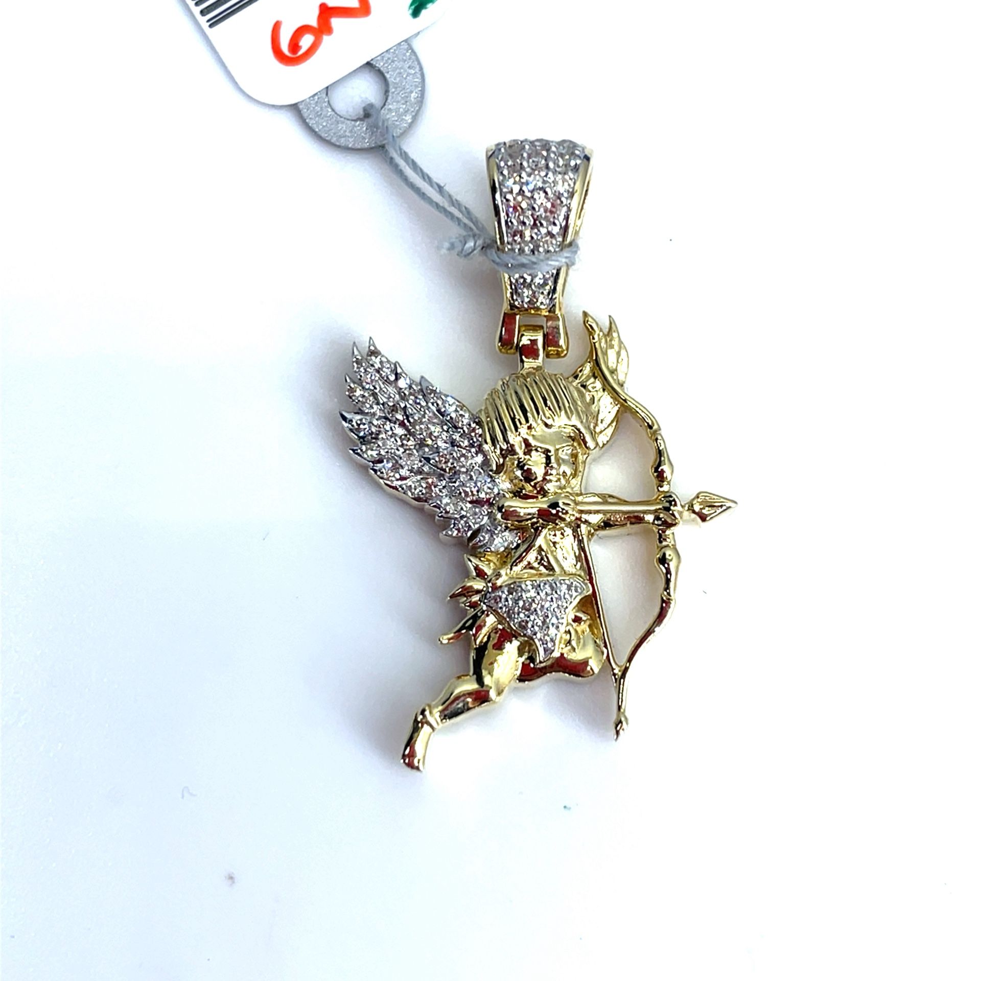 10Kt Yellow Gold Diamond Angel Pendant 3.95g .2CTW 202021/2