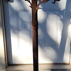 Antique 1900s Cast Iron Coat Rack