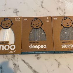 Snoo Sack And Sleepea Swaddles (4 Total Items) OBO
