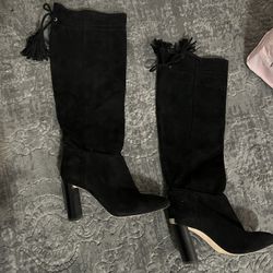 Kate Spade Velvet Heeled Boots Size 6 Women’s 