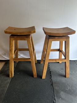 2 Pz Amish Bar Stool Solid Wood 