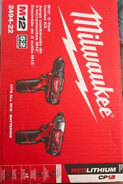 M12 12V Lithium-Ion Cordless Drill Driver/Impact Driver Combo Kit with