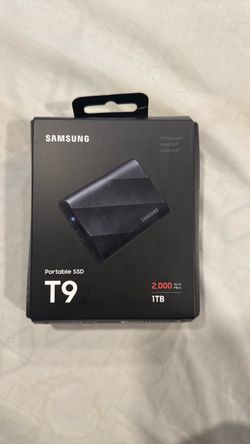 Samsung T9 Portable SSD 1TB, USB 3.2 Gen 2x2 External SSD, Up to 2,000 MB/s