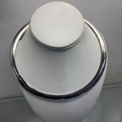 20” Silver Omega Necklace .925 9.8mm Sterling Silver