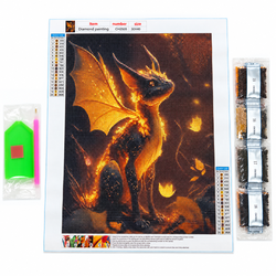 Golden Dragon DIY Diamond Painting Kit 30 x 40 cm - CH2505