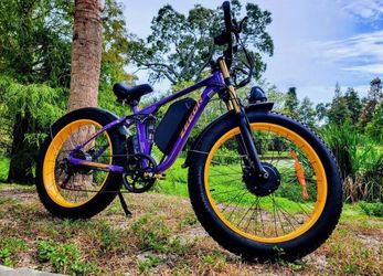 ZEEGR Dual Motor 2000W Electric Bike 52V 22.4Ah Fat Tire Full Suspension Ebike - 26 Inch 56KM/H For Adults