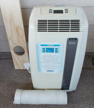 DeLonghi AC 11,000 BTU Portable Air Conditioner + A/C Hose + Window Panel-