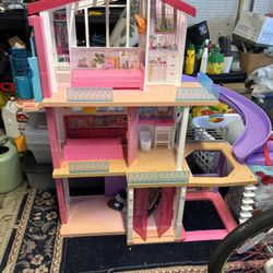 Barbie DollHouse with pool and slide.