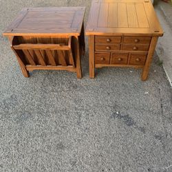 🌺☘️SOLID WOOD SET OF SIDE  TABLES🌺☘️