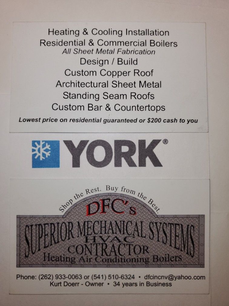 New Heating And Air Conditioning Systems