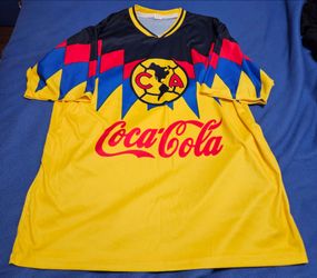 Used unbranded Club America Aguilas Soccer Jersey, Men's Large