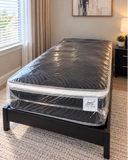 Brand New 14” Pillow Top Twin Size Mattress – Top Quality & Fast Same-Day Delivery 🚛 All Sizes Available!