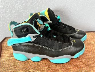 Nike Air Jordan 6 Rings Gamma Blue & Black  SZ-4.5 Y - 2013