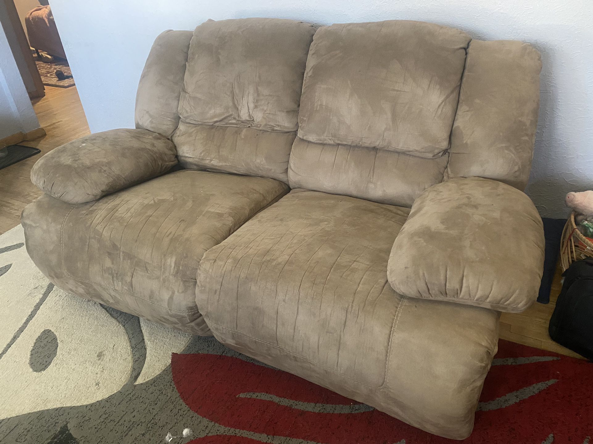 2 Recliner Love Seat Couches 