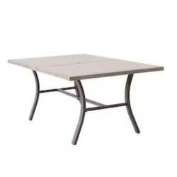 OUTDOOR METAL TABLE.....NEW WITH SOME DENTS......$ 150