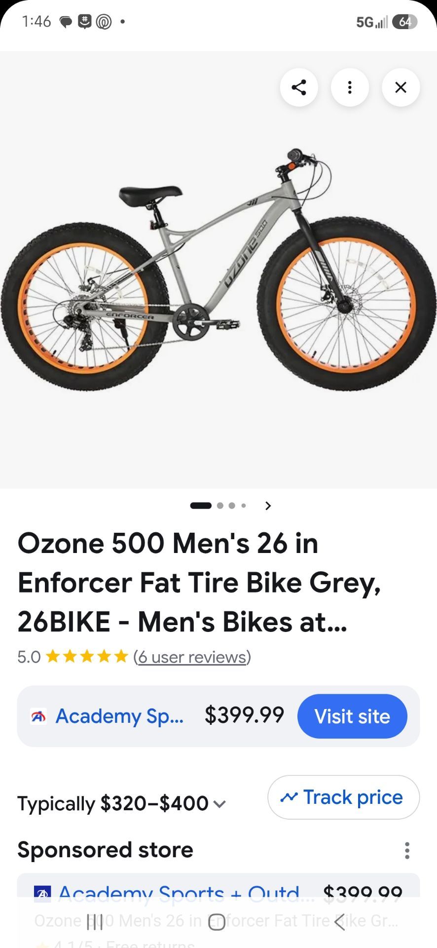Ozone Visual Ozone 500 Enforcer Fat Tire Bike 26