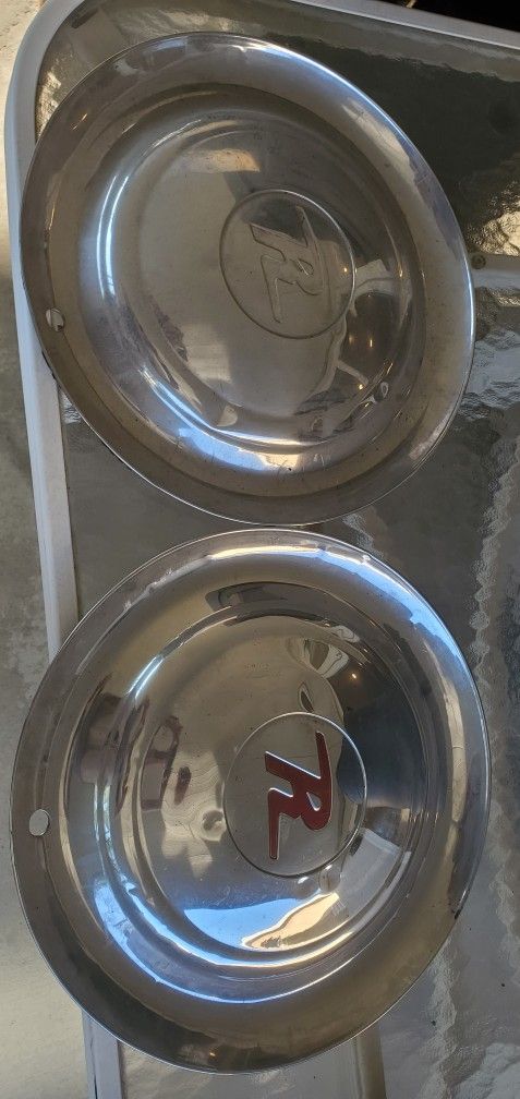 Pair Of Rambler Hubcaps