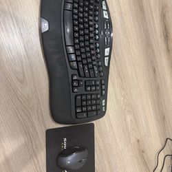 Logitech K350 Wave wireless keyboard and M705 mouse