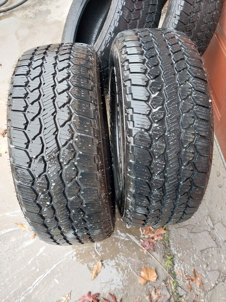 (4) Firestone Destination AT2 265 60 R18 Tires