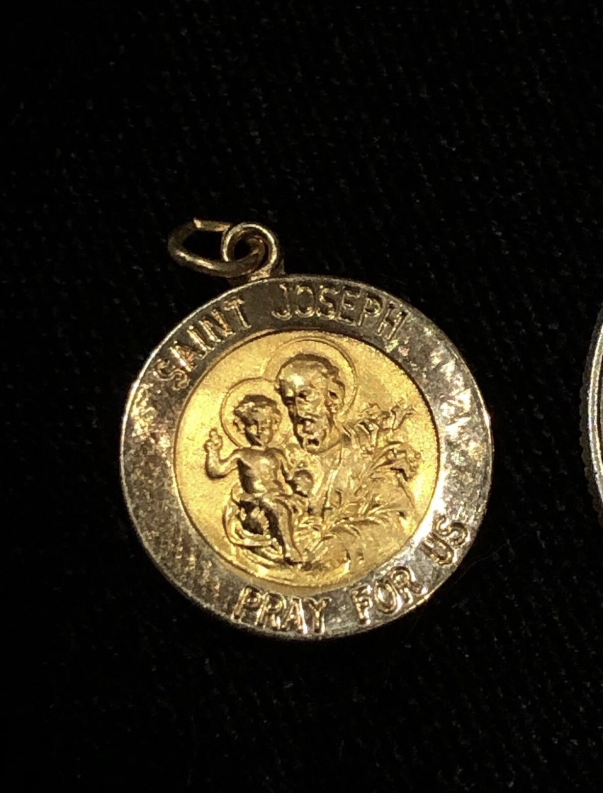 Saint Joseph Pray For Us 14K Yellow Gold Pendant (1.5 Grams)