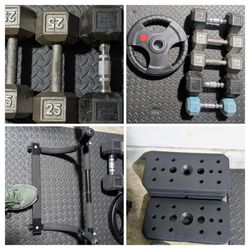 Multiple dumbbells for sale (or trade) & Multi-Function Pull-Up Bar, Black AND MORE !!!!