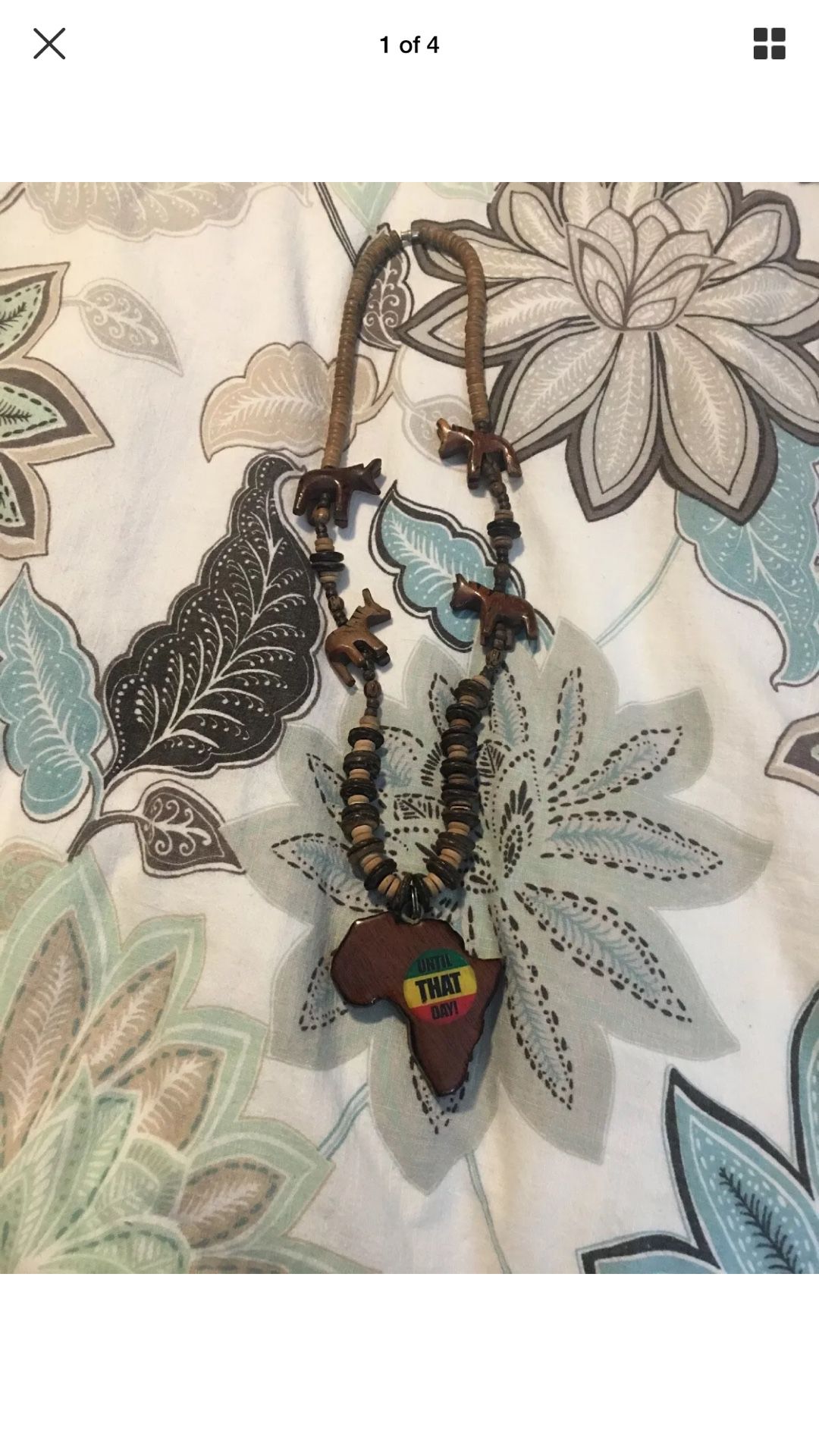 Wooden Africa necklace unisex