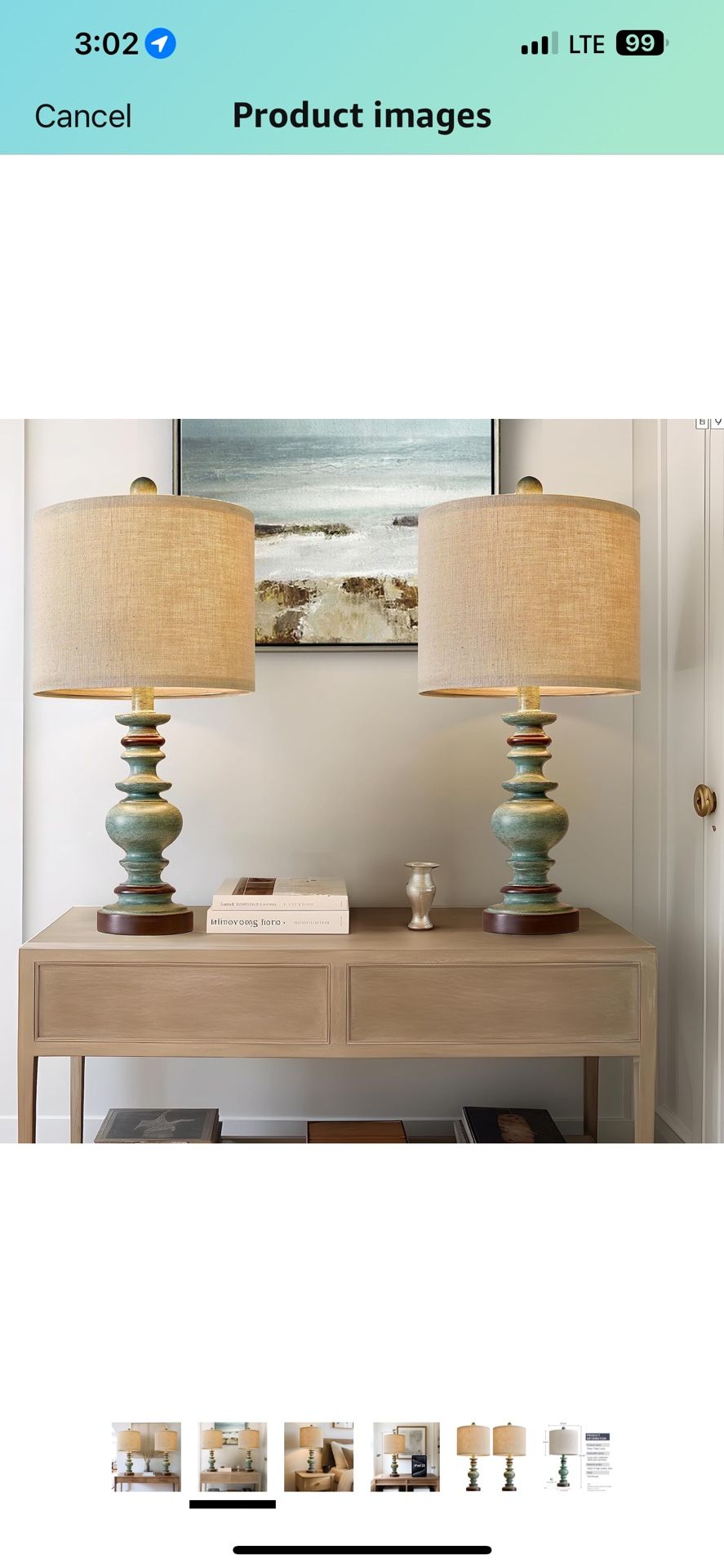 20" Farmhouse Lamps for Bedrooms Set of 2, Retro Side Table Lamps Bedside Lamp for Side Nightstand Living Room（Suitable for Decorating Small Areas）