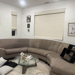 Grey Curved Sectional  Perfect Condition 