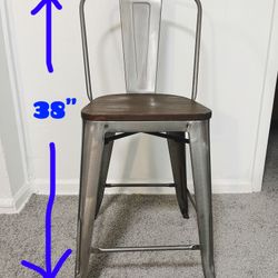 Set Of Three 38" Bar Chairs