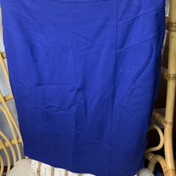 Chico’s Royal Blue Pencil Skirt Plus Size 2 Rayon