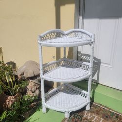 Wicker Corner Shelf