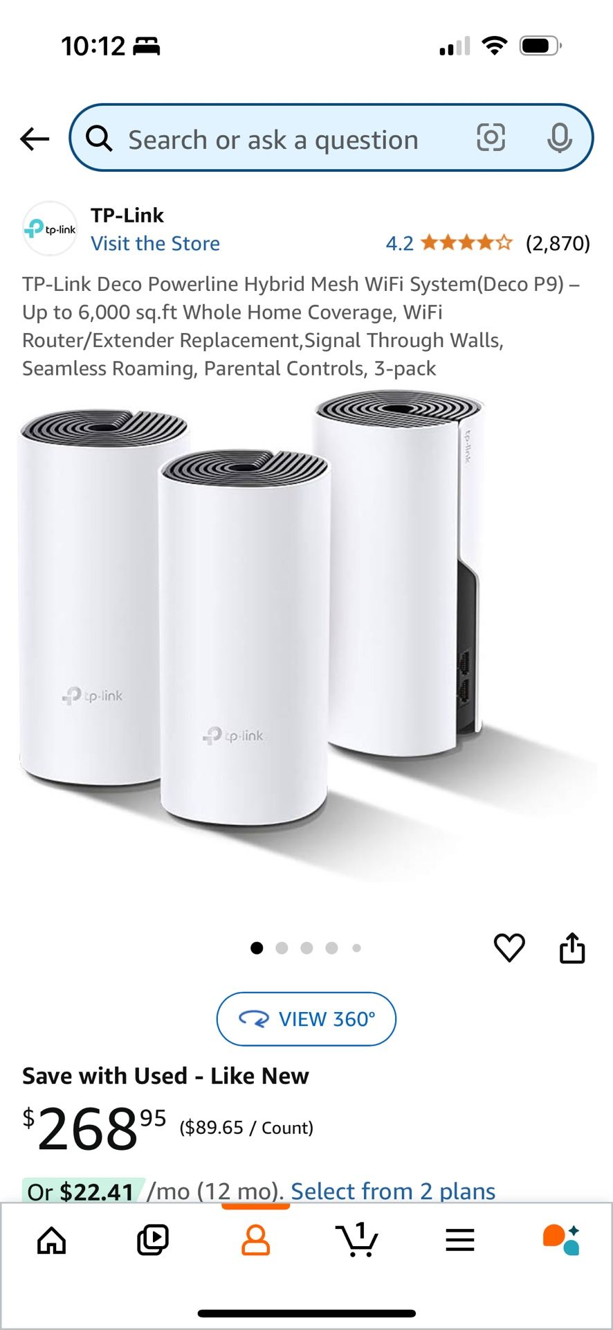 For Sale TP-Link Deco Powerline Hybrid Mesh WiFi System(Deco P9)