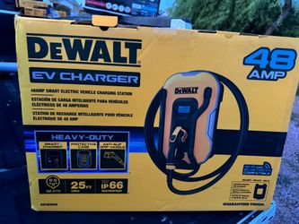 DEWALT
Level-2 Wall Mounted Electric Vehicle EV Charger up to 48 Amps, 240-Volt AC 11.5 Kw, 25 Ft. Cable, Weatherproof