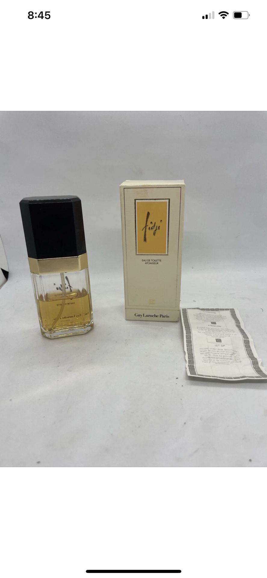 Vintage 1984 Fidji Guy Laroche Paris Eau De Toilette Atomiseur 50ml \ 1.7 Oz