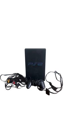 PS2 Fat Bundle with Controller, Memory Card, AV & Power Cables. (TESTED)
