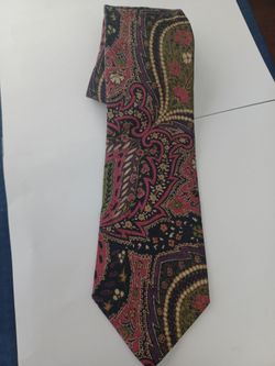 Vintage Mens Tie-Bolgheri mauve paisley
