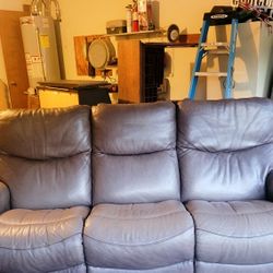 Leather Lazyboy Reclining Sofa 