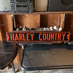 Collectors Big Vintage Extra Large Harley Country License Plate