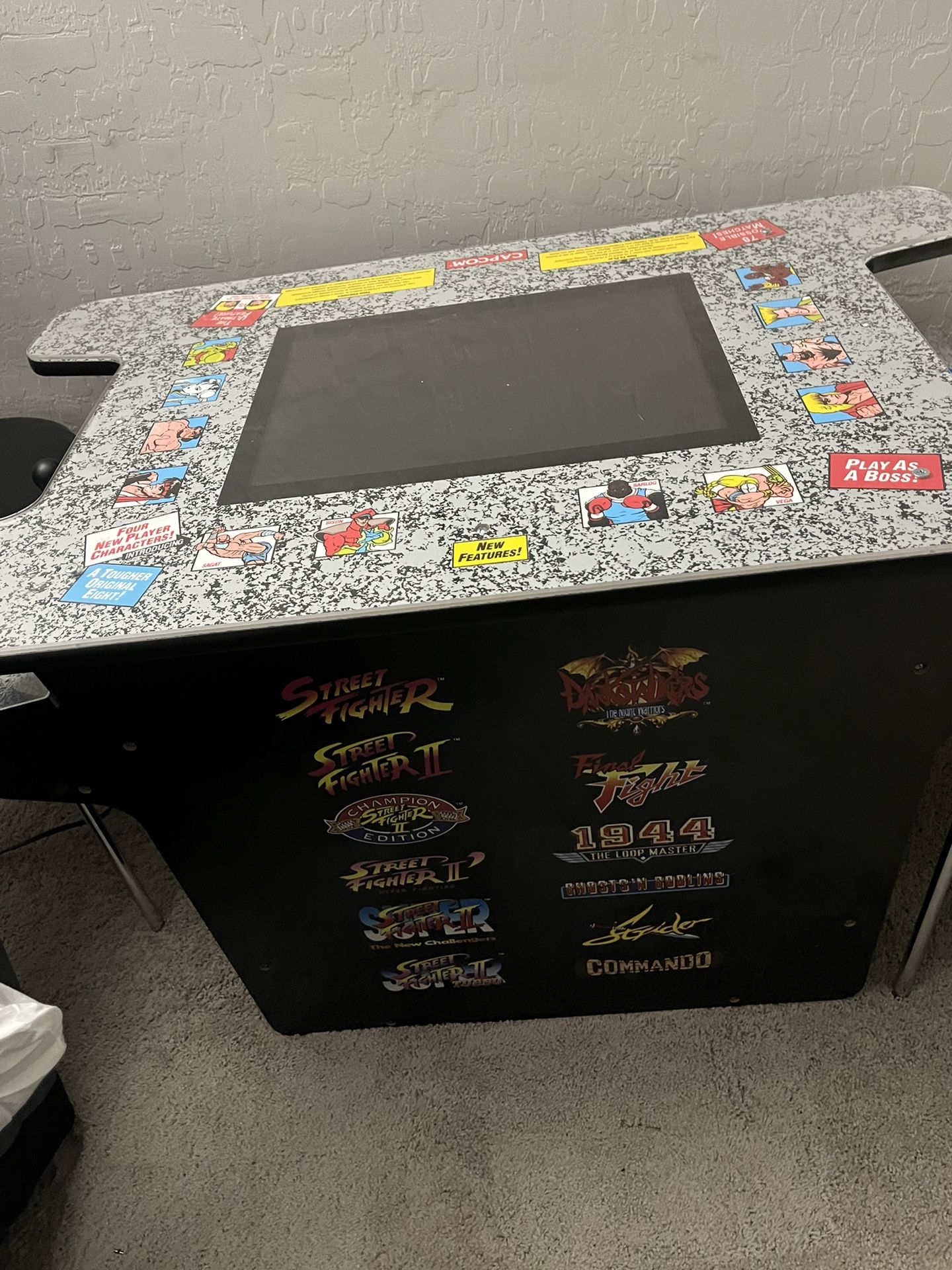 $300  - Arcade1UP - STREET FIGHTER - COCKTAIL TABLE ARCADE - 12 GAMES. 