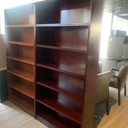Wood Bookcases Office Grade 36”x71”H Sale! New!