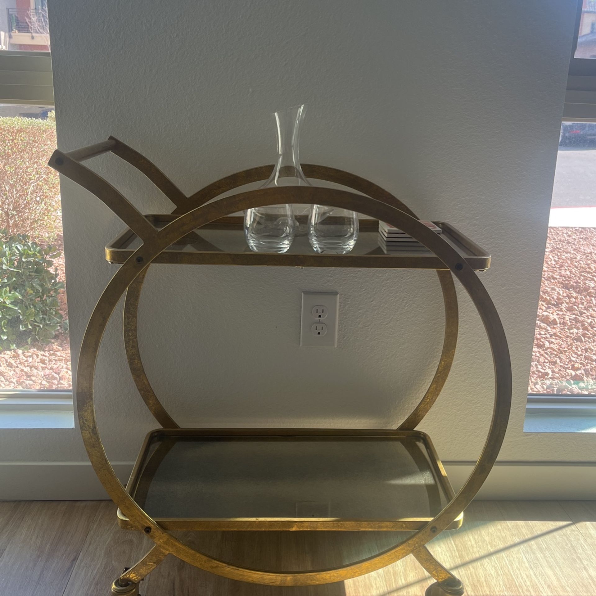 Gold Antique Style Bar Cart