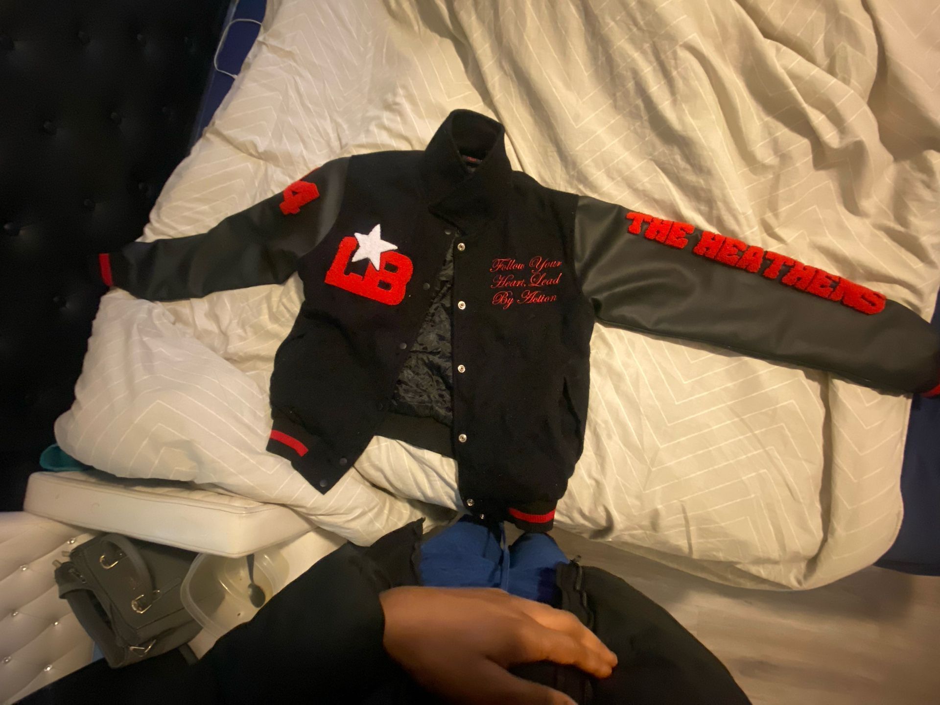 Letter Graphic Varsity Jacket