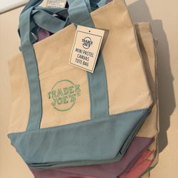 Trader Joe’s Pastel Mini Tote Bags