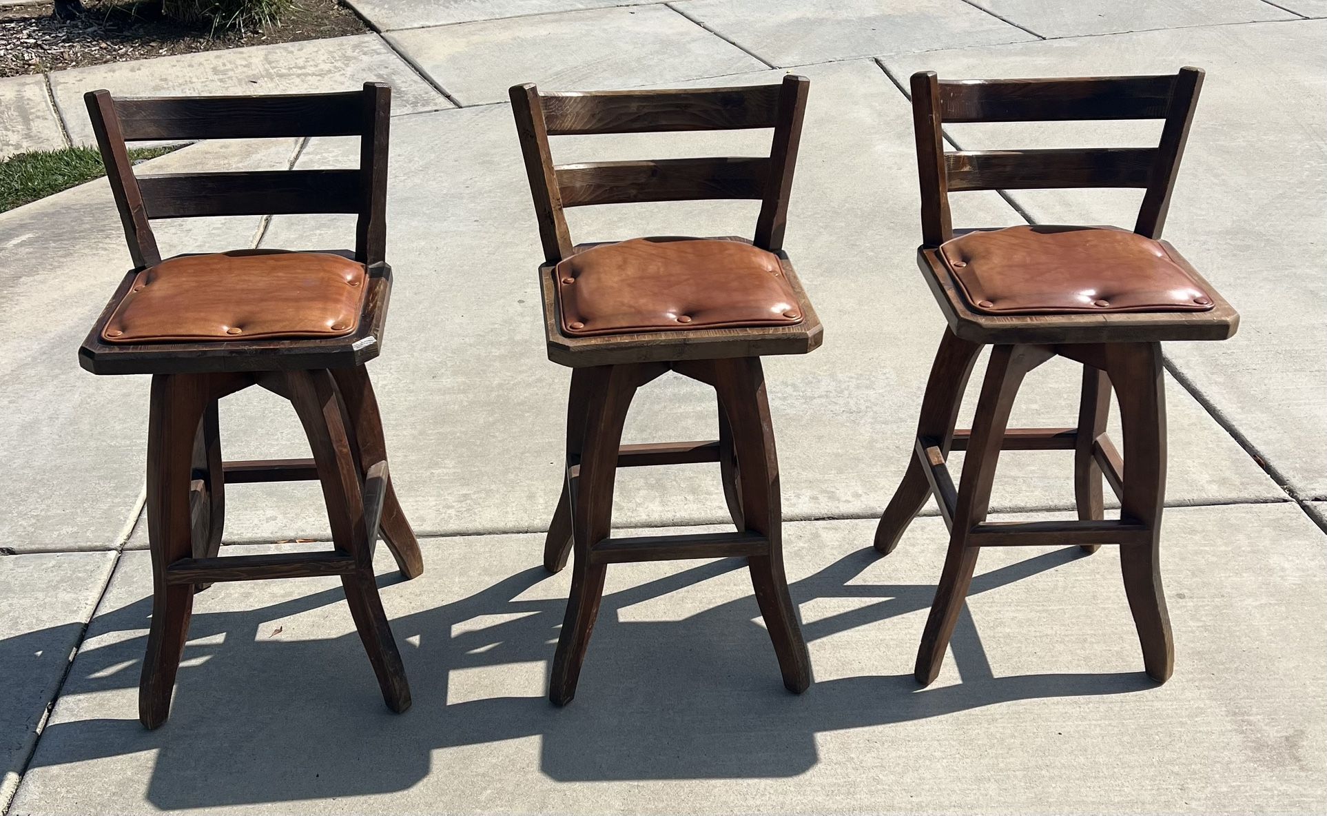 Vintage Swivel Barstools (Custom Made In 1978 - Set of 3) $75 Each or OBO