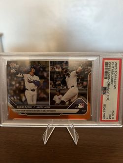 2025 Topps Now Shohei Ohtani Aaron Judge Orange Foil /25