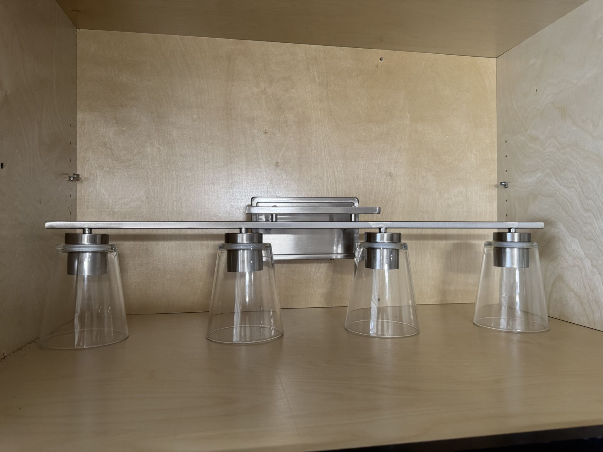 Brushed nickel 4 light bathroom fixture (2 available)