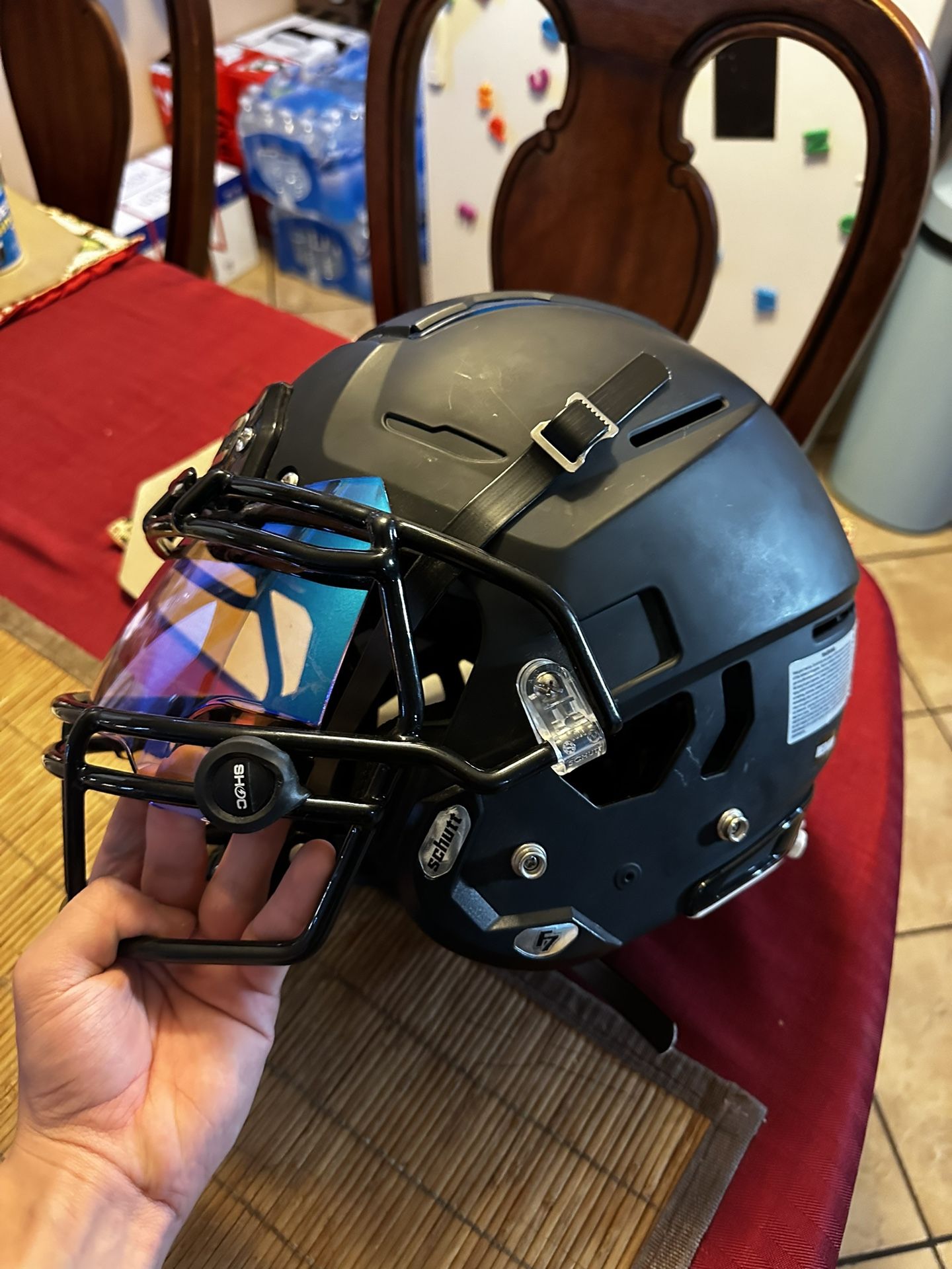 f7 helmet matte black Game Day Skinz Skin Adult + Youth Game Day Skinz, Inc absorbs more impact across a wider variety of temperatures than any other helmet on the field Located in the most impacted areas of the helmet Schutt F7 VTD Collegiate Series