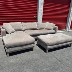 Sectional Couch And Ottoman
